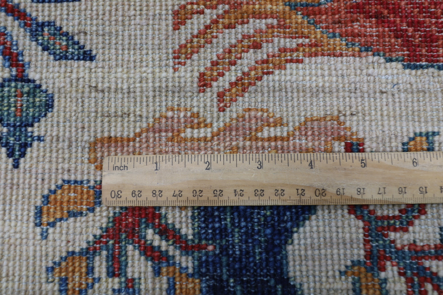 202 x 296 cm | Beige Birds Pictorial Handmade Afghan Area Rug Hand Knotted Carpet Living Room Rug