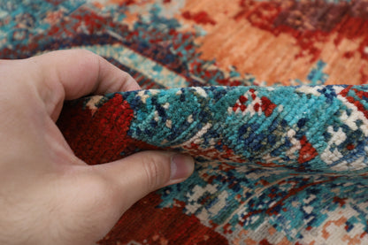 100 x 156 cm | Tribal Mamluk Abstract Area Rug Afghan Hand Knotted veg Dye Wool carpet