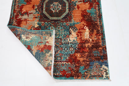 100 x 156 cm | Tribal Mamluk Abstract Area Rug Afghan Hand Knotted veg Dye Wool carpet