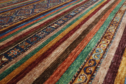 200 x 294 cm | Oriental Khorjun Red Area Rug Afghan Hand Knotted Veg Dye Wool carpet