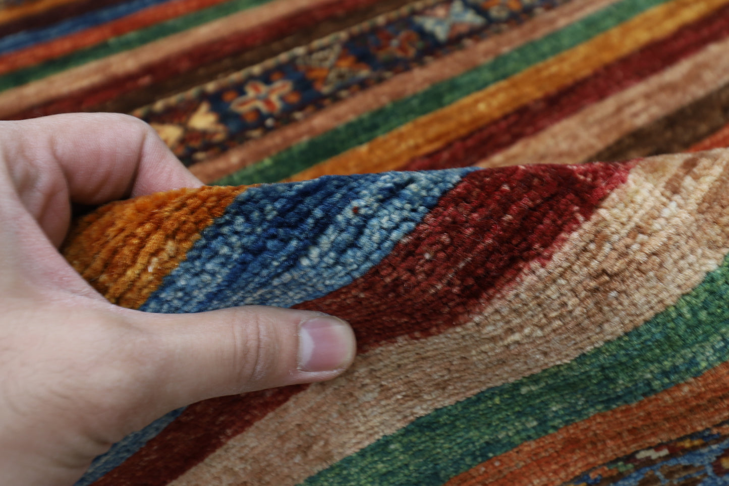 200 x 294 cm | Oriental Khorjun Red Area Rug Afghan Hand Knotted Veg Dye Wool carpet