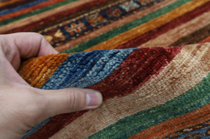 200 x 294 cm | Oriental Khorjun Red Area Rug Afghan Hand Knotted Veg Dye Wool carpet