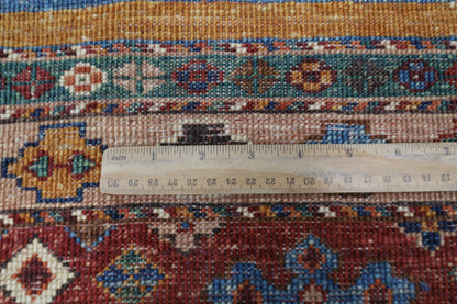 200 x 294 cm | Oriental Khorjun Red Area Rug Afghan Hand Knotted Veg Dye Wool carpet