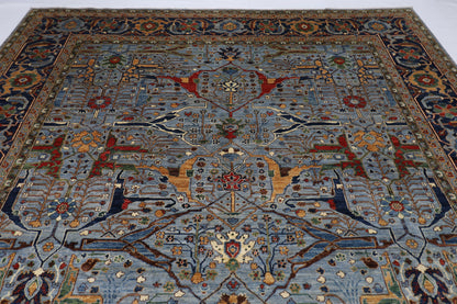 300 x 405 cm | Oriental Blueish Gray Area Rug Afghan Hand Knotted veg Dye Wool Carpet