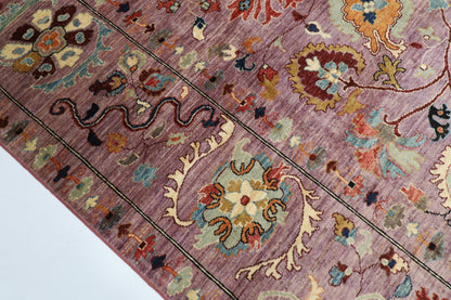240 x 295 cm | Suzani Pink Floral Afghan Veg Dye Wool carpet