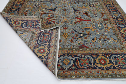 300 x 405 cm | Oriental Blueish Gray Area Rug Afghan Hand Knotted veg Dye Wool Carpet