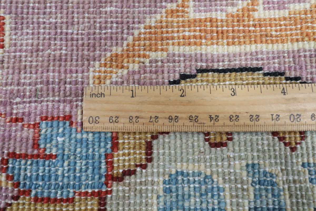 240 x 295 cm | Suzani Pink Floral Afghan Veg Dye Wool carpet