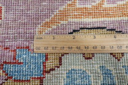 240 x 295 cm | Suzani Pink Floral Afghan Veg Dye Wool carpet