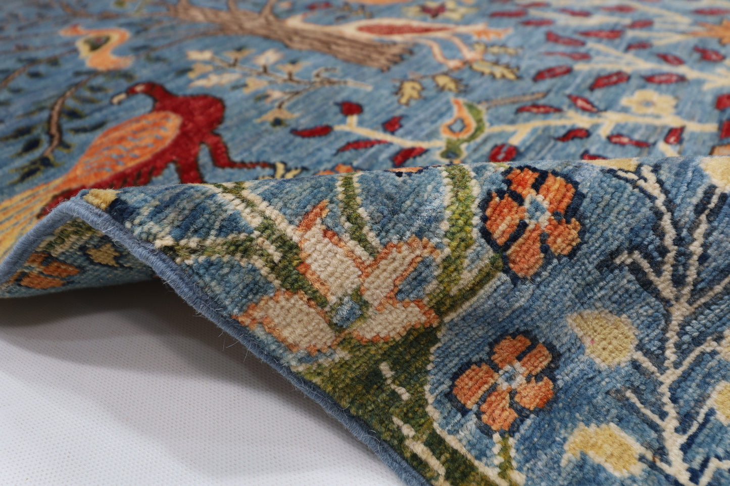 102 x 152 cm | Tribal Birds Area Rug Afghan Hand Knotted veg Dye Wool carpet