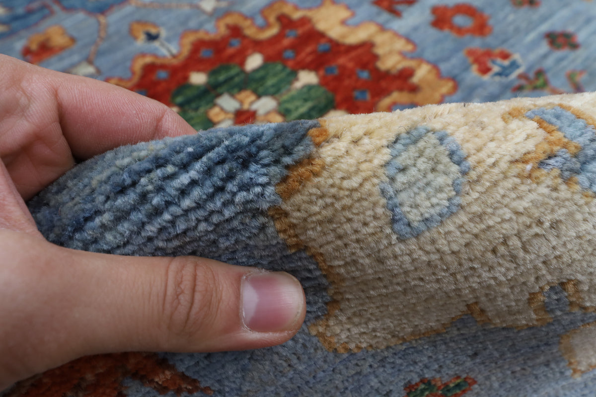 312 x 425 cm | Bluish Grey Afghan Veg Dye Wool carpet