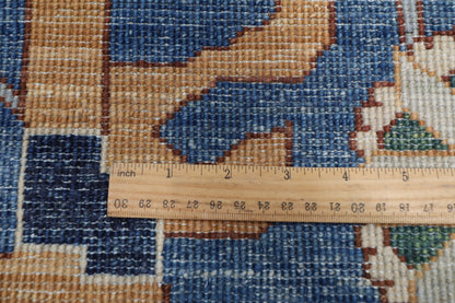 312 x 425 cm | Bluish Grey Afghan Veg Dye Wool carpet