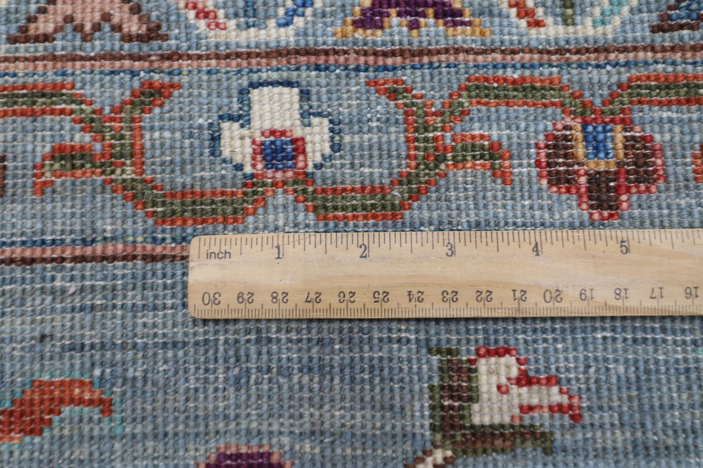 267 x 360 cm | Sultani Blueish Gray Handmade Afghan Area Rug Hand Knotted Carpet Living Room Rug