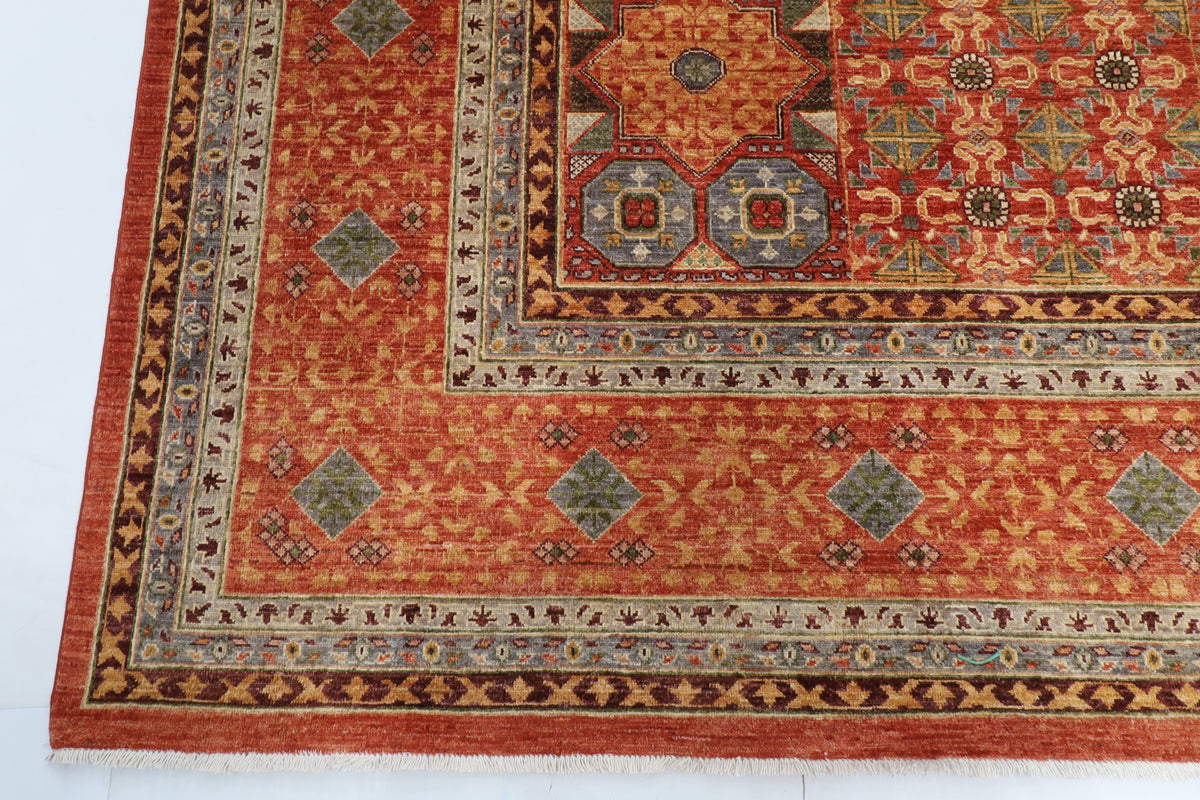 376 x 456 cm | Mamluk Afghan Veg Dye Wool carpet