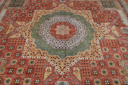 376 x 456 cm | Mamluk Afghan Veg Dye Wool carpet