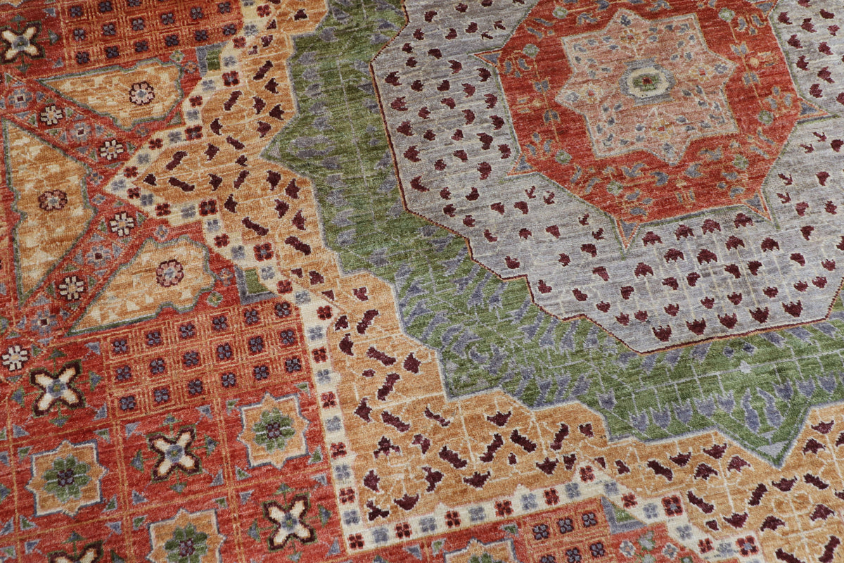376 x 456 cm | Mamluk Afghan Veg Dye Wool carpet
