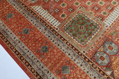 376 x 456 cm | Mamluk Afghan Veg Dye Wool carpet