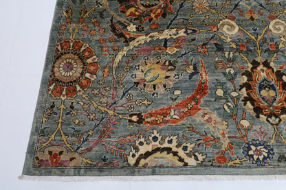 245 x 297 cm | Oriental Bidjar gray Area Rug Afghan Hand Knotted veg Dye Wool Carpet