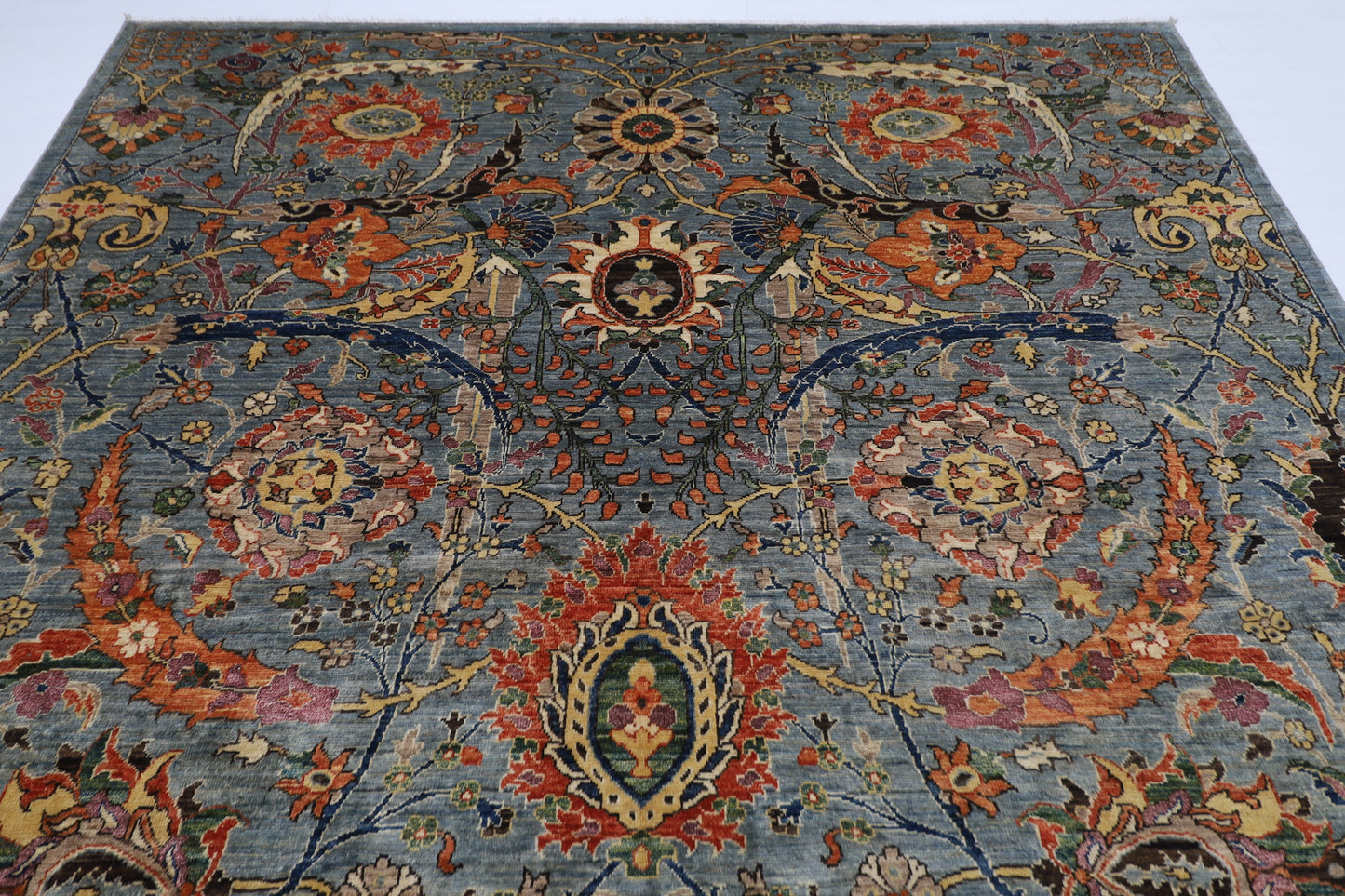 245 x 297 cm | Oriental Bidjar gray Area Rug Afghan Hand Knotted veg Dye Wool Carpet