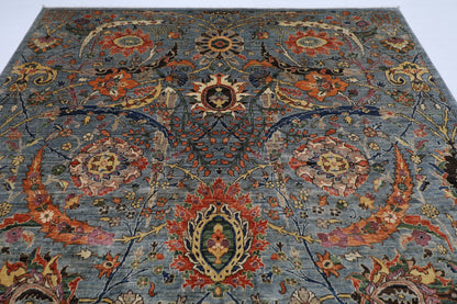 245 x 297 cm | Oriental Bidjar gray Area Rug Afghan Hand Knotted veg Dye Wool Carpet