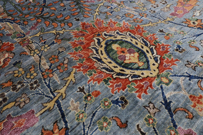 245 x 297 cm | Oriental Bidjar gray Area Rug Afghan Hand Knotted veg Dye Wool Carpet