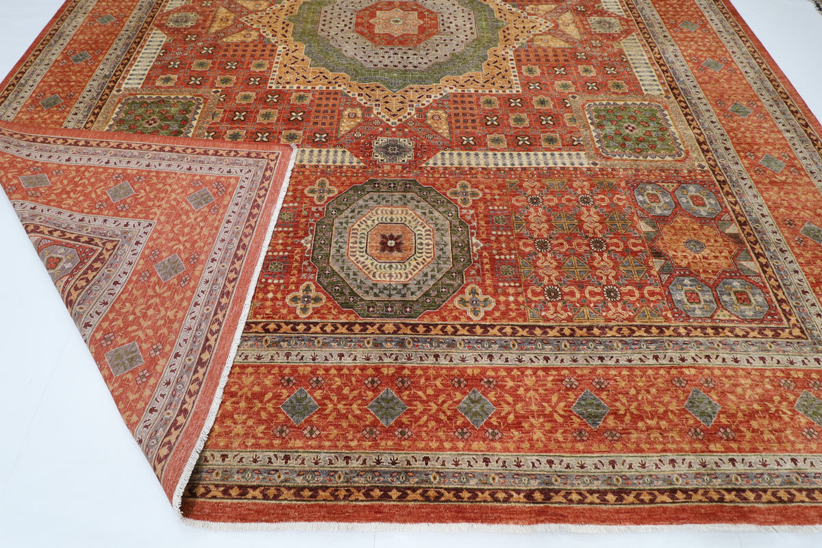 376 x 456 cm | Mamluk Afghan Veg Dye Wool carpet