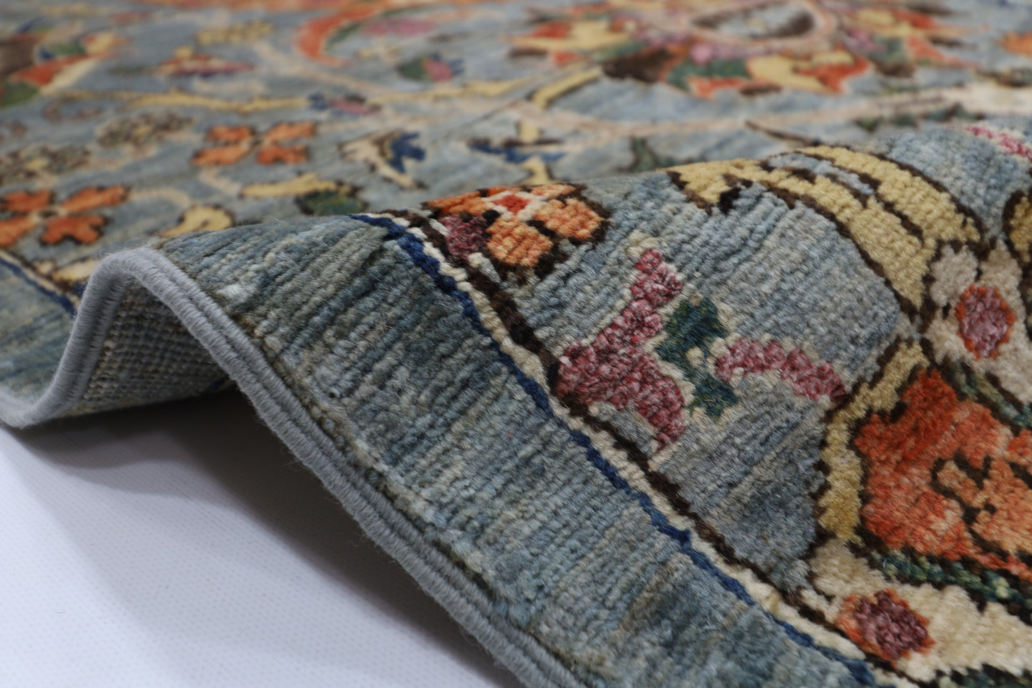 245 x 297 cm | Oriental Bidjar gray Area Rug Afghan Hand Knotted veg Dye Wool Carpet