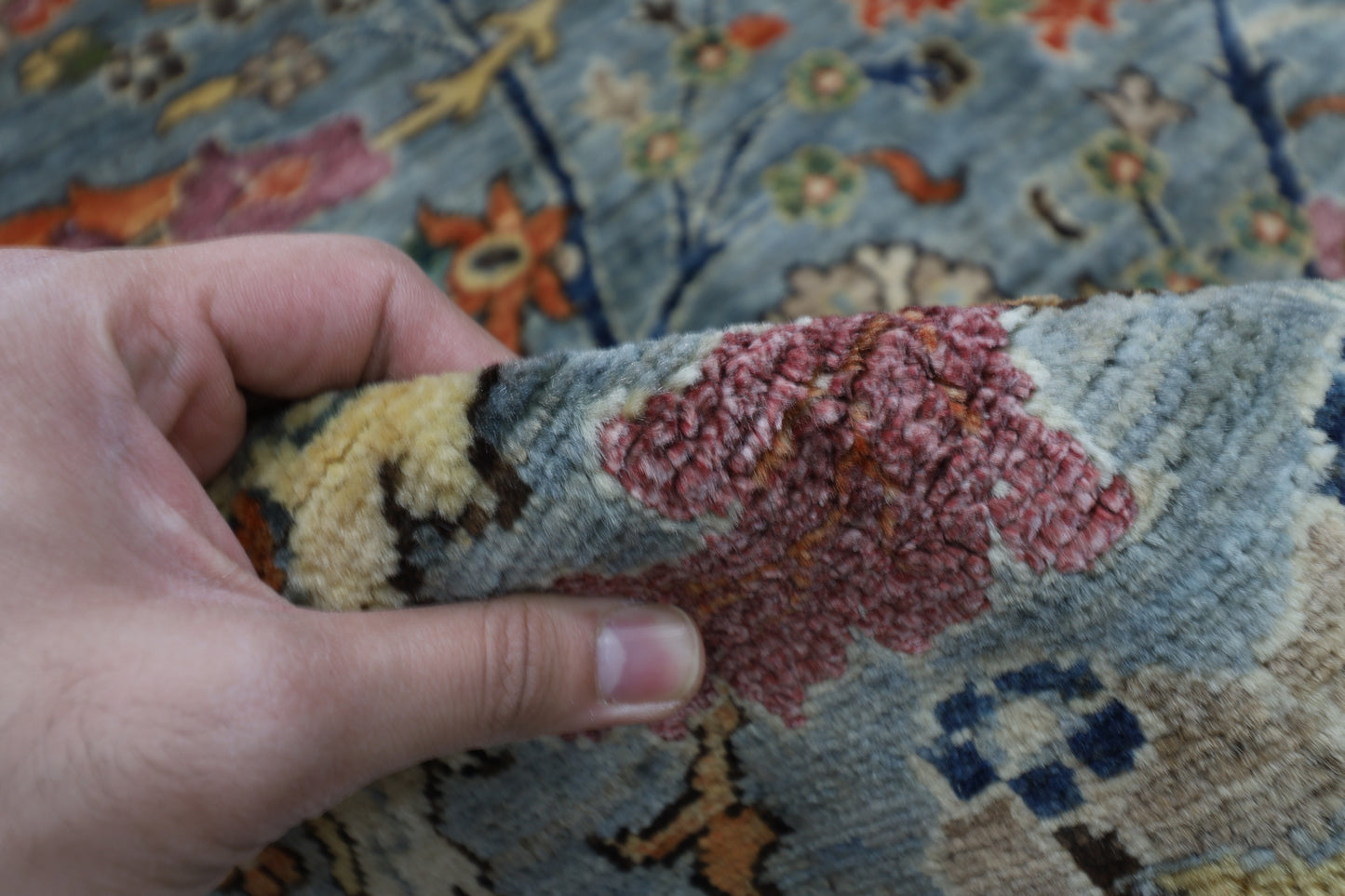 245 x 297 cm | Oriental Bidjar gray Area Rug Afghan Hand Knotted veg Dye Wool Carpet