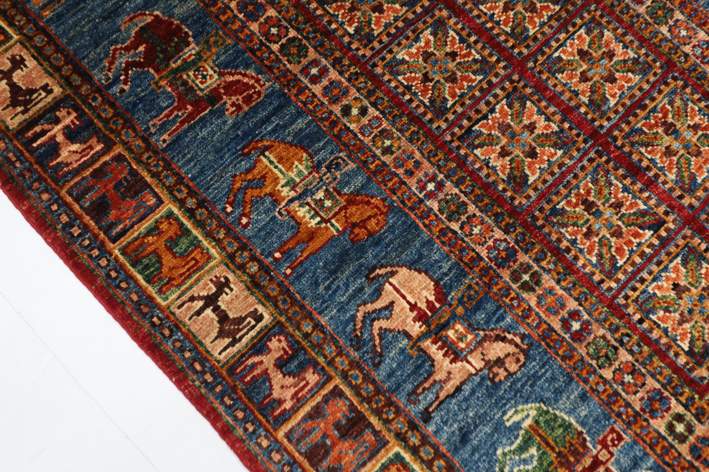 100 x 153 cm | Animal Tribal Area Rug Afghan Hand Knotted veg Dye Wool carpet