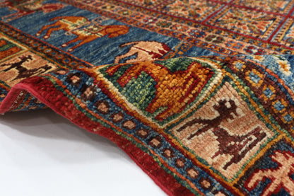 100 x 153 cm | Animal Tribal Area Rug Afghan Hand Knotted veg Dye Wool carpet