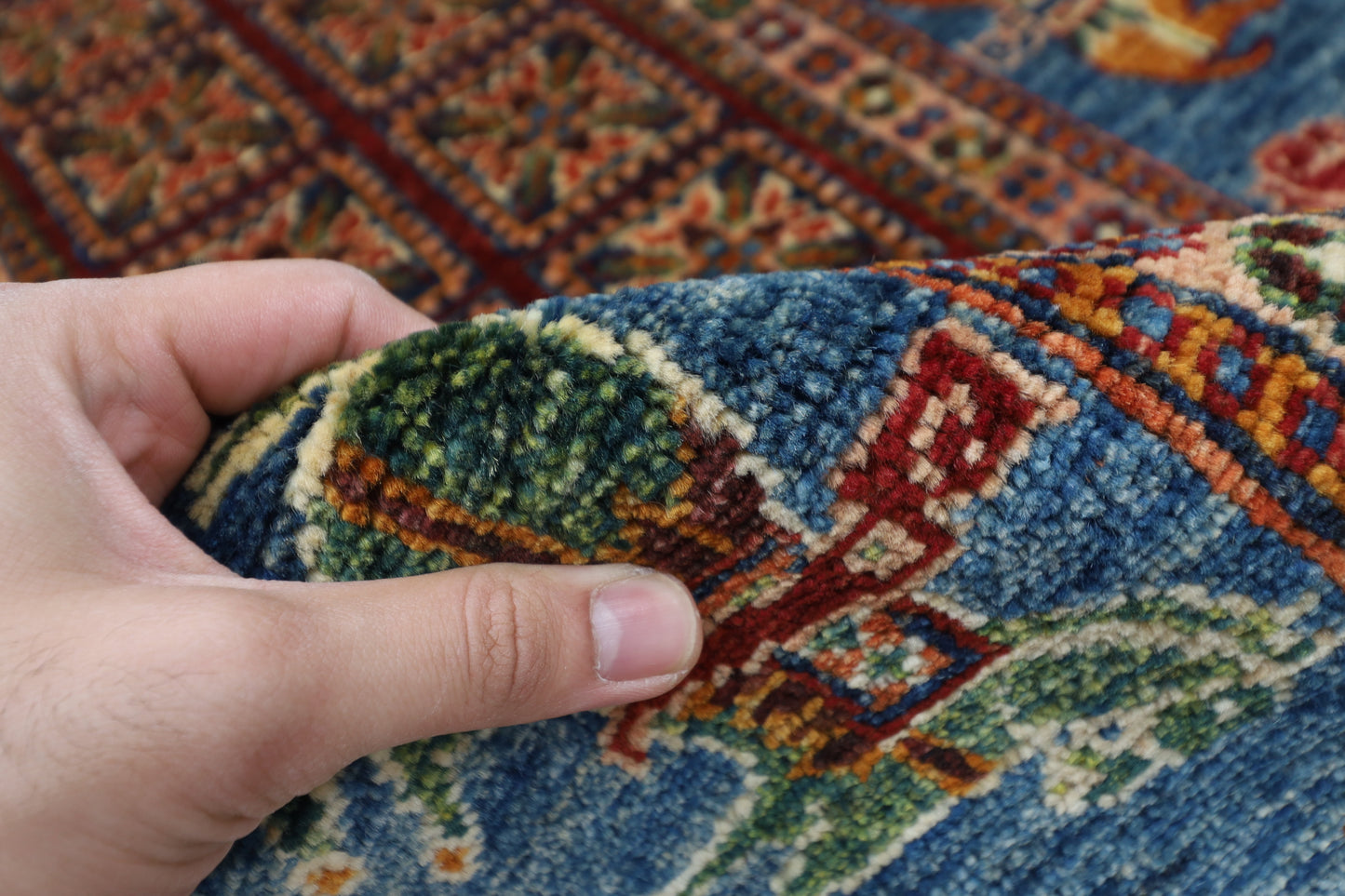 100 x 153 cm | Animal Tribal Area Rug Afghan Hand Knotted veg Dye Wool carpet