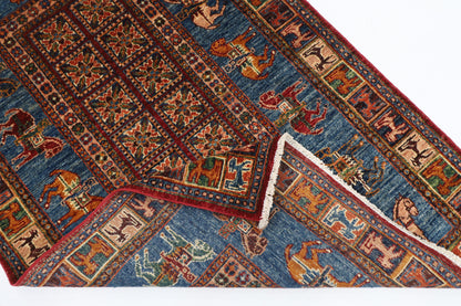 100 x 153 cm | Animal Tribal Area Rug Afghan Hand Knotted veg Dye Wool carpet