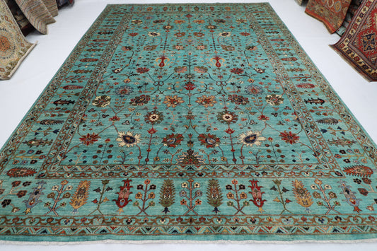 300 x 392 cm | Oriental Bidjar Large Area Rug Afghan Hand Knotted veg Dye Wool Carpet