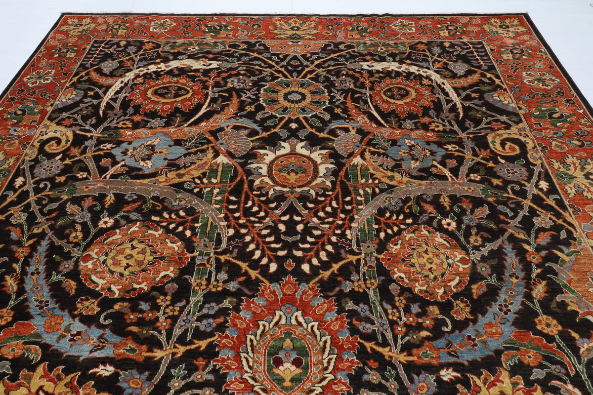 281 x 365 cm | Sickle Leaf Afghan Veg Dye Wool carpet
