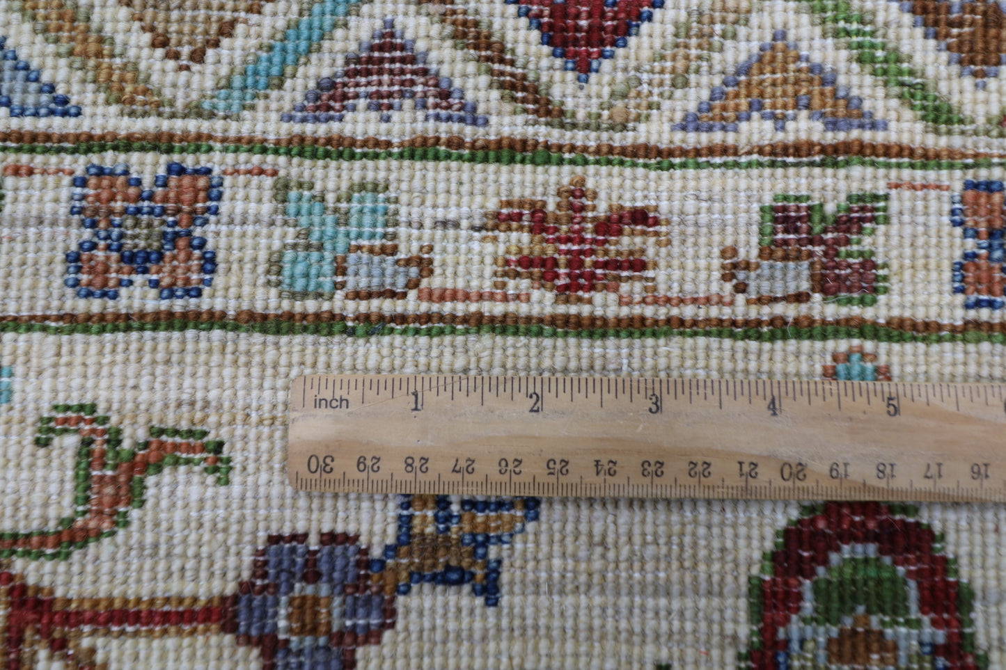 208 x 307 cm | Sultani Beige Handmade Afghan Area Rug Hand Knotted Carpet Living Room Rug