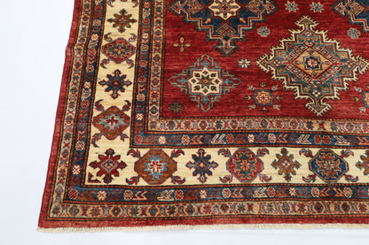 200 x 284 cm | Kazak Red Handmade Afghan Area Rug Hand Knotted Carpet Living Room Rug