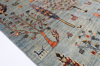 100 x 145 cm | Tree of life Area Rug Afghan Hand Knotted veg Dye Wool carpet