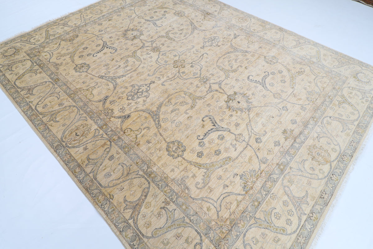 246 x 306 cm | Beige Afghan Veg Dye Wool carpet