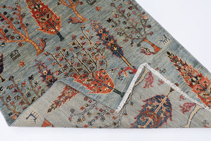 100 x 145 cm | Tree of life Area Rug Afghan Hand Knotted veg Dye Wool carpet