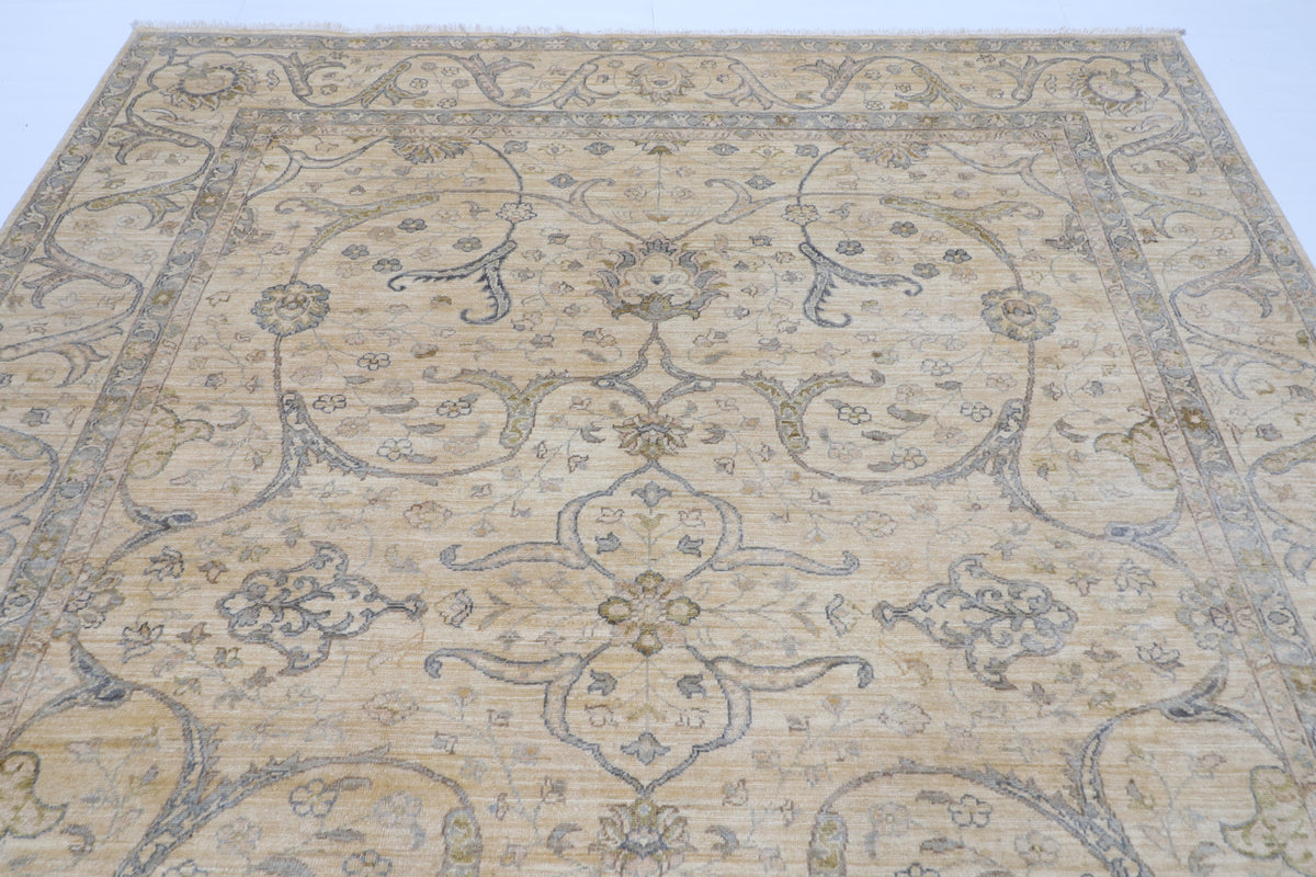 246 x 306 cm | Beige Afghan Veg Dye Wool carpet