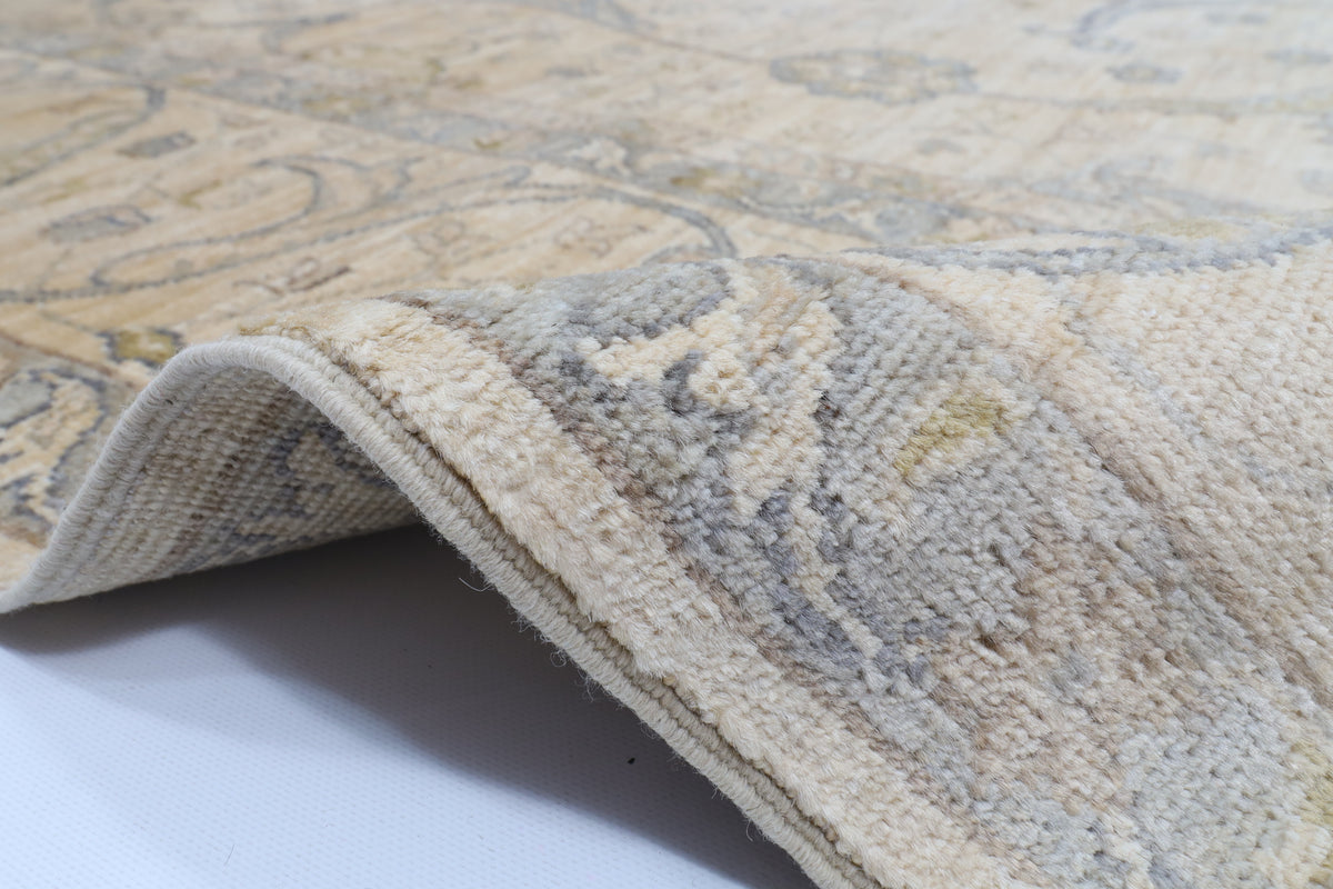 246 x 306 cm | Beige Afghan Veg Dye Wool carpet