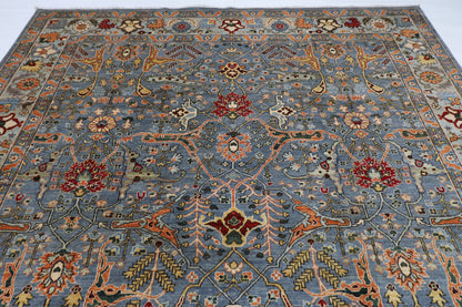 274 x 360 cm | Bidjar Gray Handmade Afghan Area Rug Hand Knotted Carpet Living Room Rug