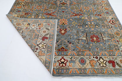 274 x 360 cm | Bidjar Gray Handmade Afghan Area Rug Hand Knotted Carpet Living Room Rug