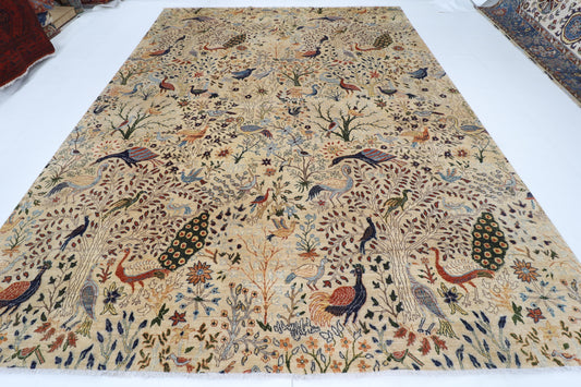 300 x 398 cm | Birds Afghan Veg Dye Wool carpet