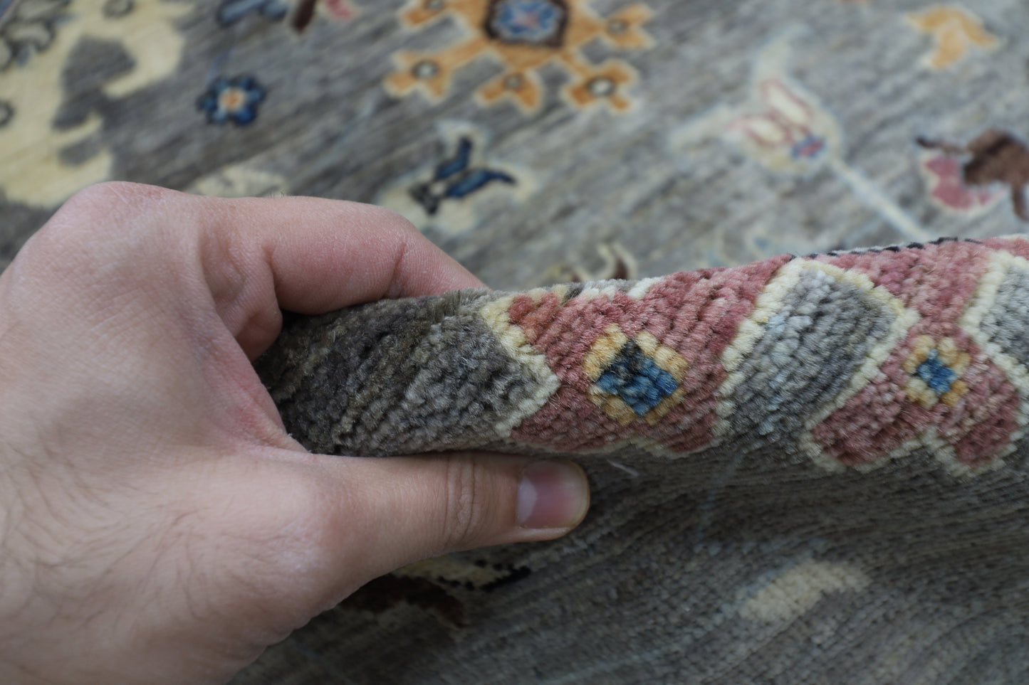 305 x 423 cm | Tribal Oriental gray Large Area Rug Afghan Hand Knotted veg Dye Wool Carpet