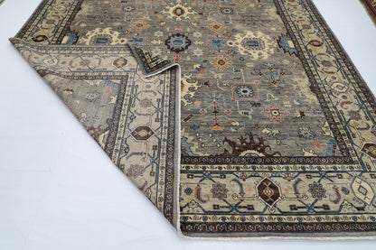 305 x 423 cm | Tribal Oriental gray Large Area Rug Afghan Hand Knotted veg Dye Wool Carpet