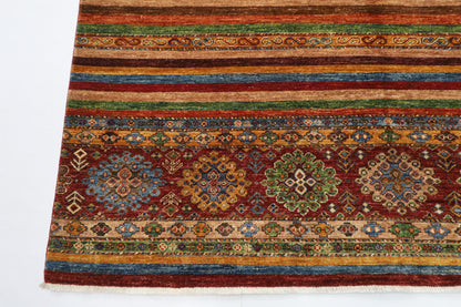 203 x 293 cm | Oriental Khorjun Area Rug Afghan Hand Knotted Veg Dye Wool carpet