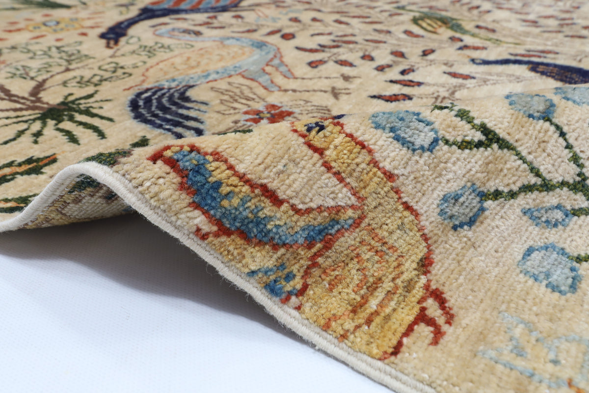 300 x 398 cm | Birds Afghan Veg Dye Wool carpet