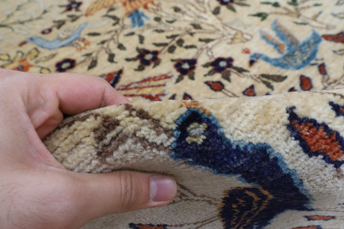 300 x 398 cm | Birds Afghan Veg Dye Wool carpet