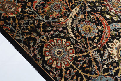 277 x 369 cm | Black Sickle Leaf Afghan Veg Dye Wool carpet
