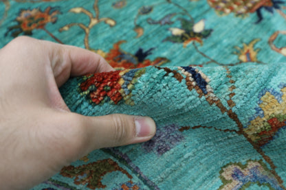202 x 300 cm | Oriental Floral Area Rug Afghan Hand Knotted Veg Dye Wool carpet